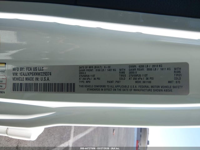 1C4JJXP6XNW229374 Jeep Wrangler 4xe Unlimited Sahara 4x4