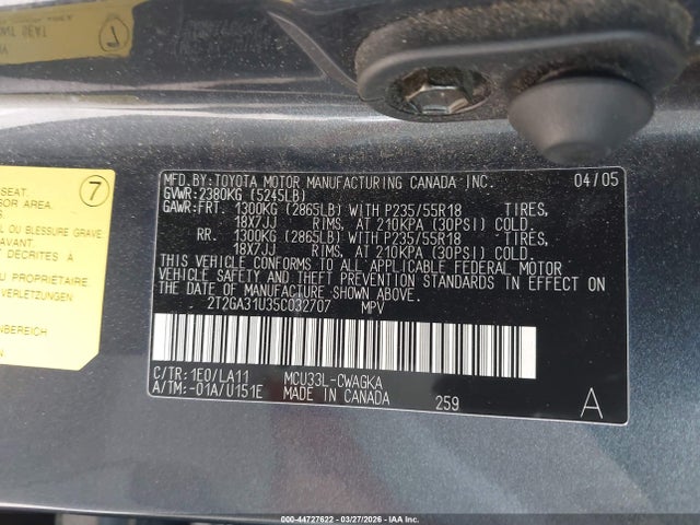 Продажа на аукционе авто 2005 Lexus Rx 330, vin: 2T2GA31U35C032707, номер лота: 44727622