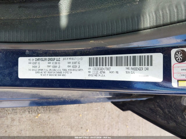 Aukcja sprzedaży 2014 Chrysler 200 Limited, vin: 1C3CCBCG6EN173027, numer aukcji: 44727632