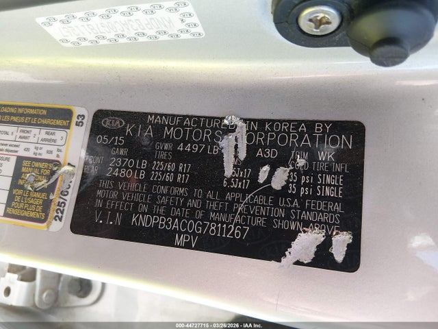 KIA Sportage Lx 2016 KNDPB3AC0G7811267 Image 9