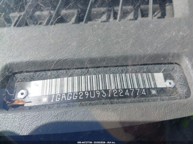 2003 Chevrolet Express მანქანა იყიდება აუქციონზე, vin: 1GAGG29U931224774, აუქციონის ნომერი: 44727756