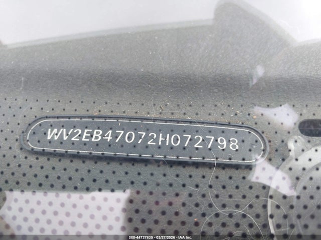 Продаж на аукціоні авто 2002 Volkswagen Eurovan Mv, vin: WV2EB47072H072798, номер лоту: 44727835