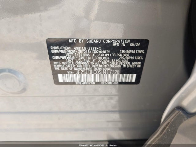 Aukcja sprzedaży 2025 Subaru Forester Sport, vin: JF2SLDHC0SH417128, numer aukcji: 44727843