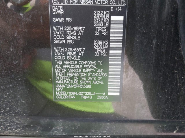 2015 NISSAN ROGUE KNMAT2MV5FP515198 Photo 8