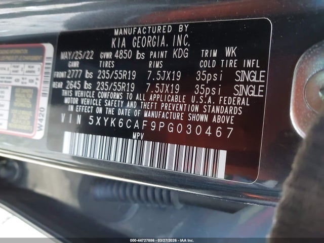 Продажа на аукционе авто 2023 Kia Sportage X-line, vin: 5XYK6CAF9PG030467, номер лота: 44727886