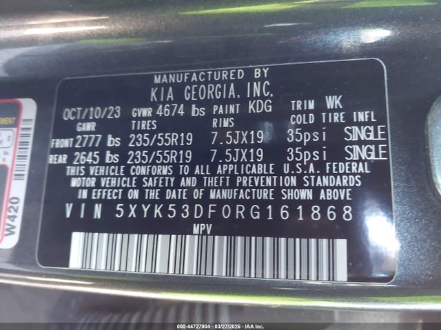 Продаж на аукціоні авто 2024 Kia Sportage Sx-prestige, vin: 5XYK53DF0RG161868, номер лоту: 44727904