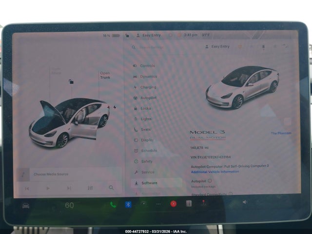 Aukcja sprzedaży 2019 Tesla Model 3 Long Range/performance, vin: 5YJ3E1EB2KF423164, numer aukcji: 44727932