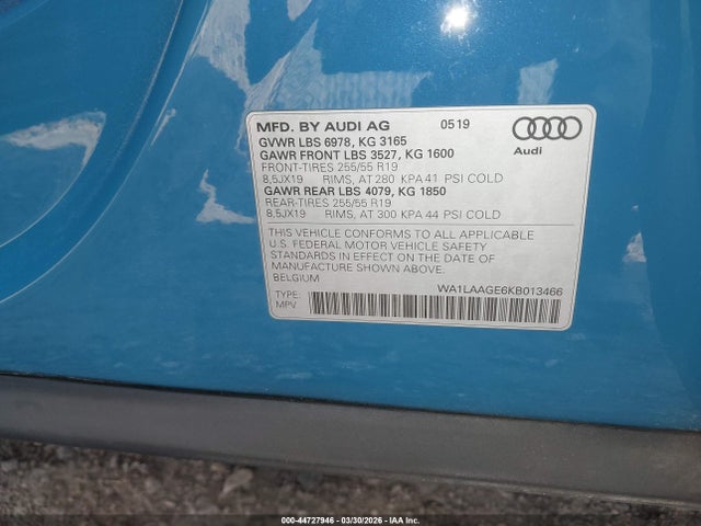 2019 AUDI E-TRON WA1LAAGE6KB013466 Photo 8