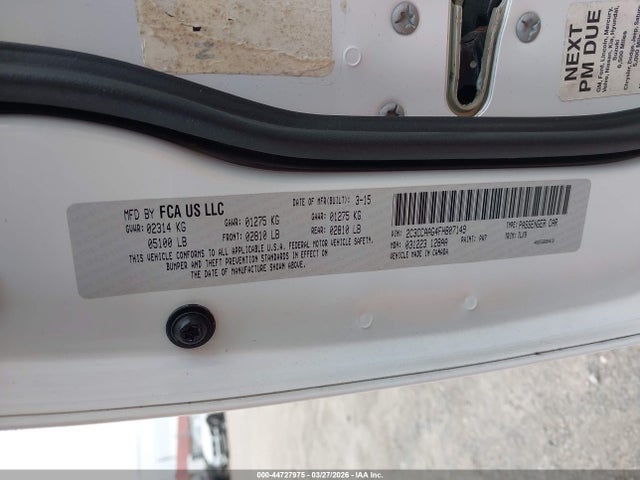 44727975 :رقم المزاد ، 2C3CCAAG4FH807149 vin ، 2015 Chrysler 300 Limited مزاد بيع