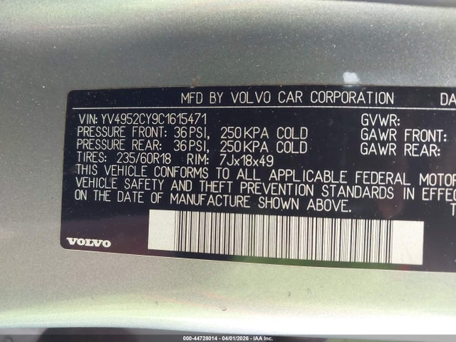 2012 VOLVO XC90 YV4952CY9C1615471 Photo 8