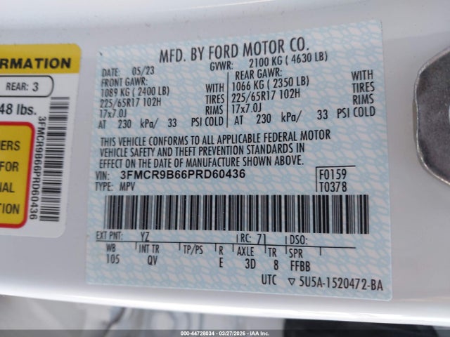 Ford Bronco Sport Big Bend 2023 3FMCR9B66PRD60436 Image 9
