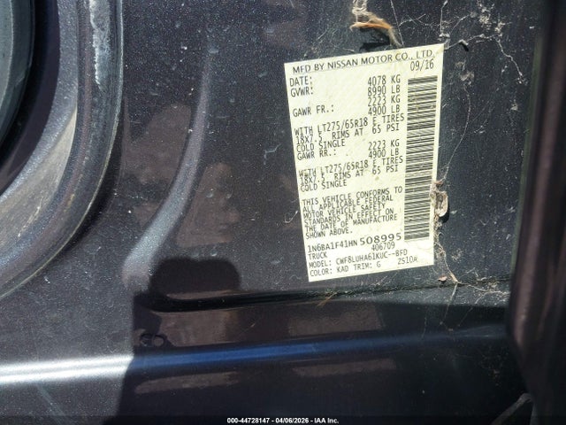 2017 NISSAN TITAN XD 1N6BA1F41HN508995 Photo 8