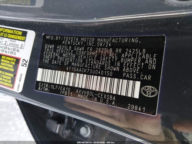 Toyota CAMRY SE 2025 4T1DAACK7SU040150 Image 9