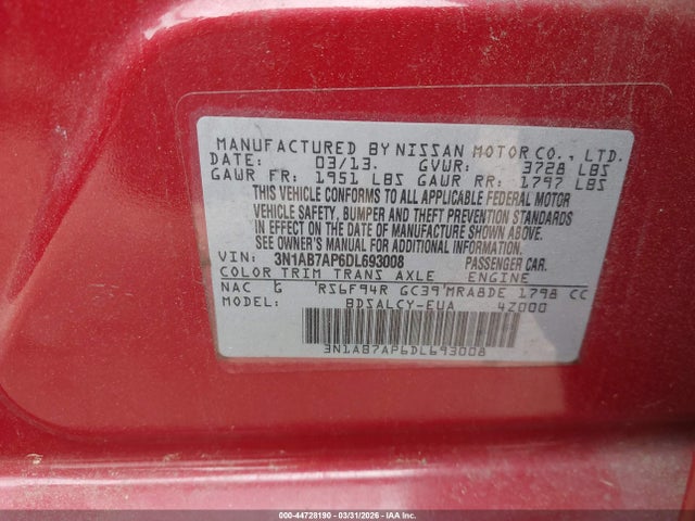 2013 NISSAN SENTRA 3N1AB7AP6DL693008 Photo 8