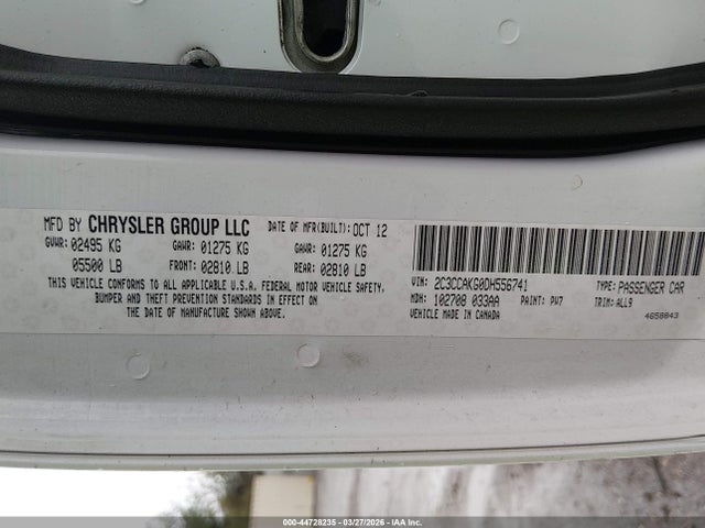 44728235 :رقم المزاد ، 2C3CCAKG0DH556741 vin ، 2013 Chrysler 300c Awd مزاد بيع
