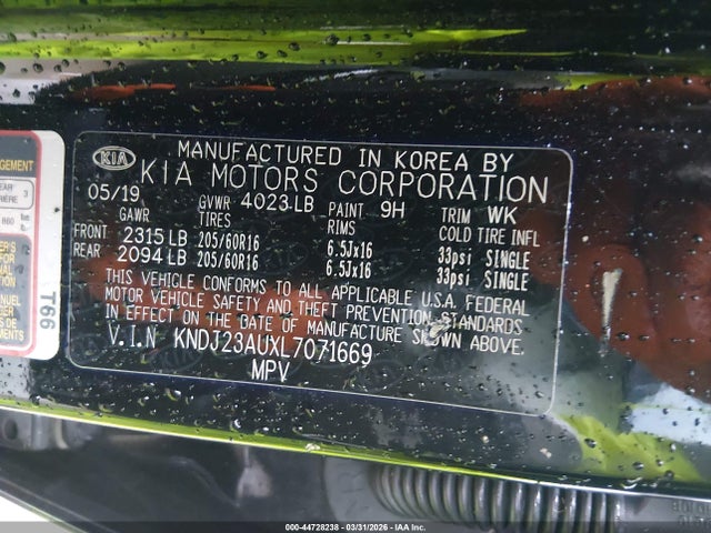 Продажа на аукционе авто 2020 Kia Soul Lx, vin: KNDJ23AUXL7071669, номер лота: 44728238