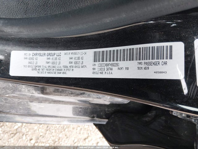 Продаж на аукціоні авто 2015 Chrysler 200 Limited, vin: 1C3CCCAB0FN562261, номер лоту: 44728381