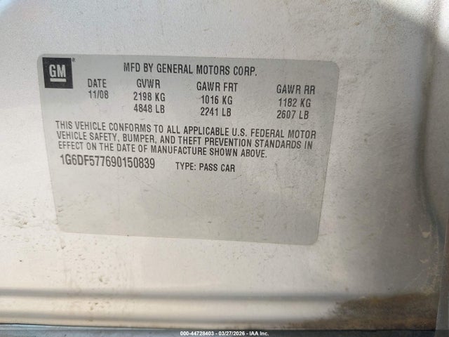 2009 CADILLAC CTS 1G6DF577690150839 Photo 8