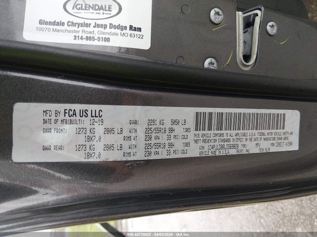 Продажа на аукционе авто 2020 Jeep Cherokee Limited Fwd, vin: 1C4PJLDB6LD569828, номер лота: 44728422