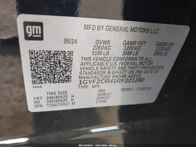 Продаж на аукціоні авто 2024 Cadillac Xt4 Fwd Premium Luxury, vin: 1GYFZCR41RF221280, номер лоту: 44728471