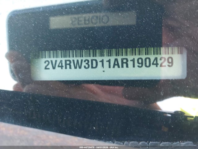 2010 Volkswagen Routan Se მანქანა იყიდება აუქციონზე, vin: 2V4RW3D11AR190429, აუქციონის ნომერი: 44728478