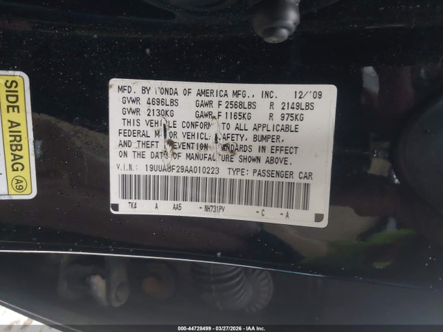 2010 ACURA TL 19UUA8F29AA010223 Photo 8