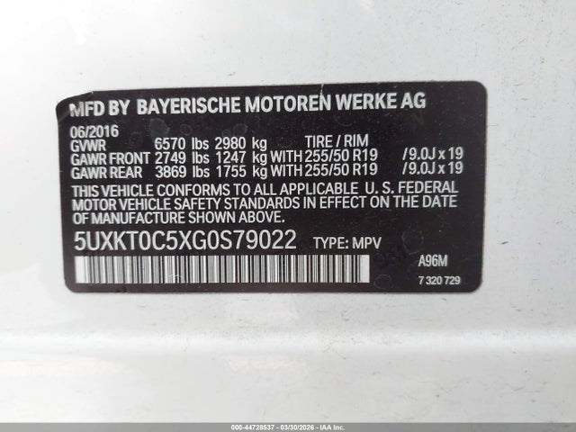 Продаж на аукціоні авто 2016 Bmw X5 Edrive Xdrive40e, vin: 5UXKT0C5XG0S79022, номер лоту: 44728537
