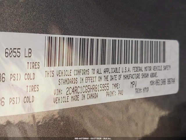 2017 CHRYSLER PACIFICA 2C4RC1CG5HR815955 Photo 8