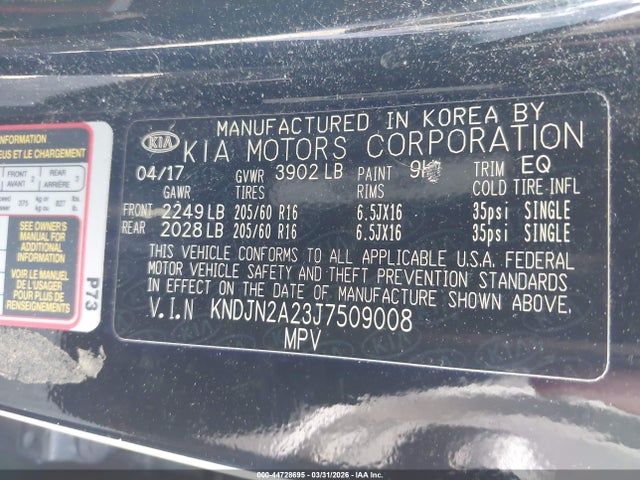 Aukcja sprzedaży 2018 Kia Soul, vin: KNDJN2A23J7509008, numer aukcji: 44728695