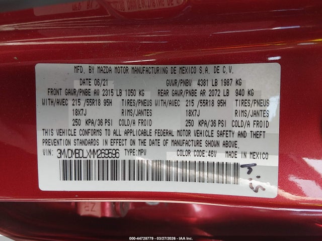 2021 MAZDA CX-30 3MVDMBDLXMM269596 Photo 8