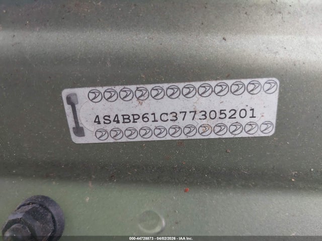 2007 Subaru Outback 2.5i მანქანა იყიდება აუქციონზე, vin: 4S4BP61C377305201, აუქციონის ნომერი: 44728873