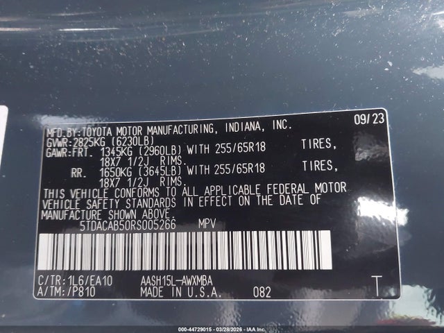 2024 TOYOTA GRAND HIGHLANDER 5TDACAB50RS005266 Photo 8