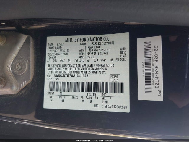 2018 FORD TRANSIT CONNECT NM0LS7E78J1341922 Photo 8