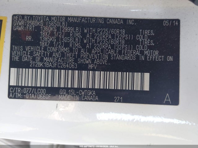 Продаж на аукціоні авто 2015 Lexus Rx 350, vin: 2T2BK1BA3FC264063, номер лоту: 44729072
