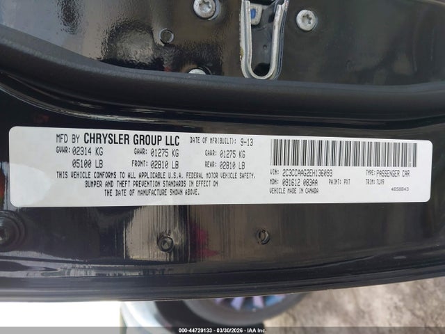 Aukcja sprzedaży 2014 Chrysler 300, vin: 2C3CCAAG2EH136093, numer aukcji: 44729133