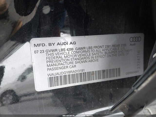 WAUAUDGY8RA013191 Audi A3 Premium 40 Tfsi Front-wheel Drive S Tronic