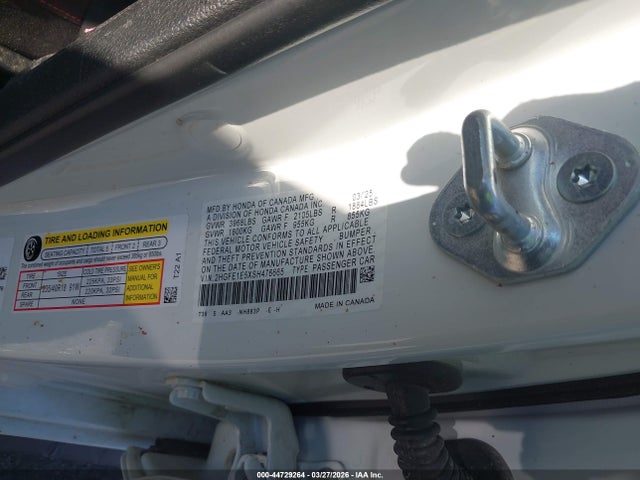 44729264 :رقم المزاد ، 2HGFE1E5XSH476665 vin ، 2025 Honda Civic Si مزاد بيع