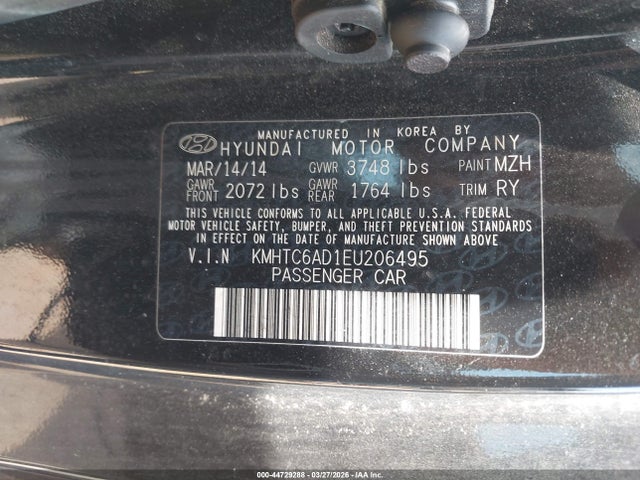 2014 HYUNDAI VELOSTER KMHTC6AD1EU206495 Photo 8