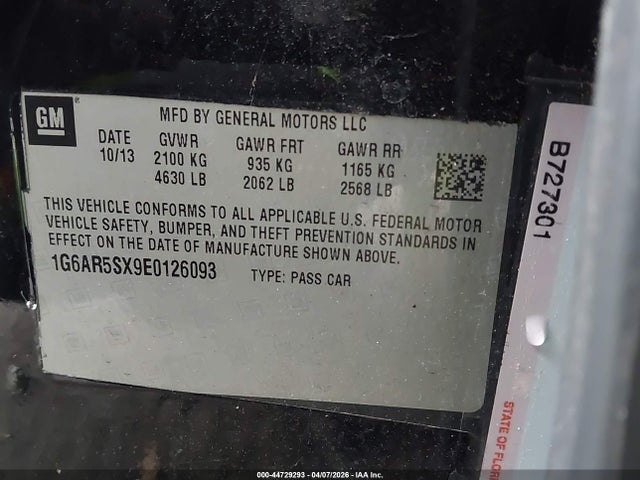 2014 CADILLAC CTS 1G6AR5SX9E0126093 Photo 8