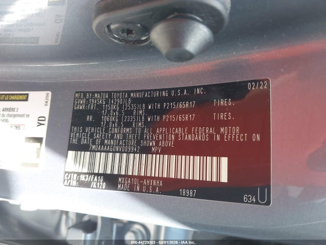 2022 TOYOTA COROLLA CROSS 7MUAAAAG0NV009942 Photo 8