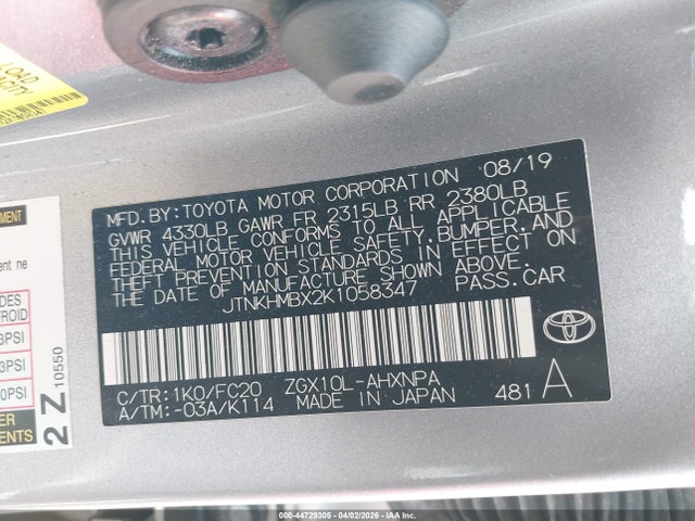 Toyota C-HR LE 2019 JTNKHMBX2K1058347 Image 9