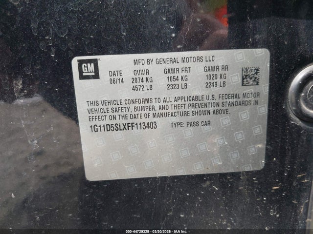 2015 CHEVROLET MALIBU 1G11D5SLXFF113403 Photo 8
