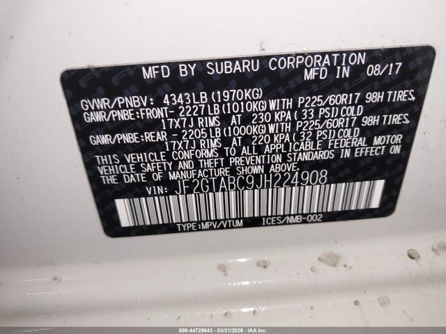 2018 SUBARU CROSSTREK JF2GTABC9JH224908 Photo 8