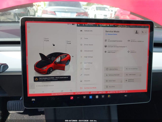 Продаж на аукціоні авто 2023 Tesla Model 3 Long Range Dual Motor All-wheel Drive, vin: 5YJ3E1EB8PF633050, номер лоту: 44729650
