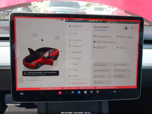Продаж на аукціоні авто 2023 Tesla Model 3 Long Range Dual Motor All-wheel Drive, vin: 5YJ3E1EB8PF633050, номер лоту: 44729650