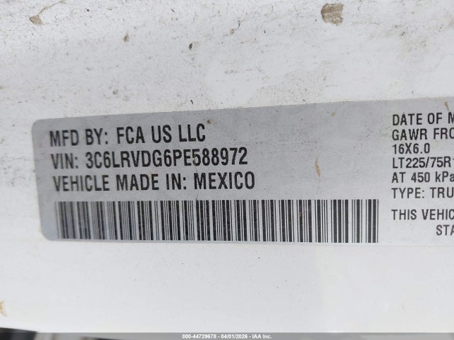 3C6LRVDG6PE588972 Dodge Promaster 2500
