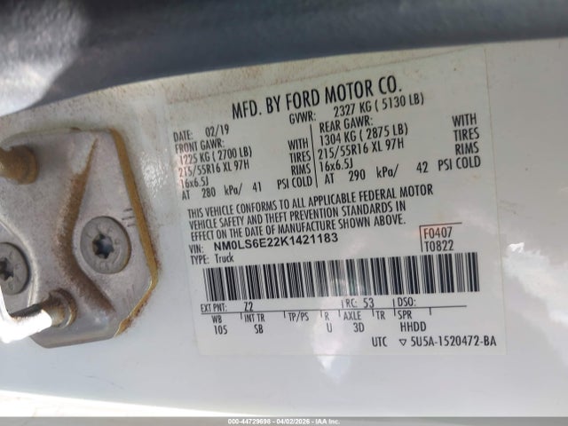 2019 FORD TRANSIT CONNECT NM0LS6E22K1421183 Photo 8