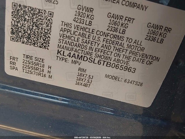 Aukcja sprzedaży 2026 Buick Encore Gx Sport Touring Fwd, vin: KL4AMDSL6TB065963, numer aukcji: 44729728