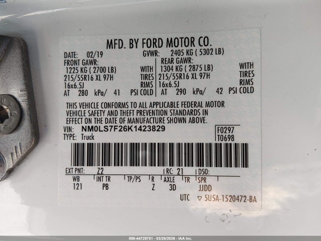 2019 FORD TRANSIT CONNECT NM0LS7F26K1423829 Photo 8