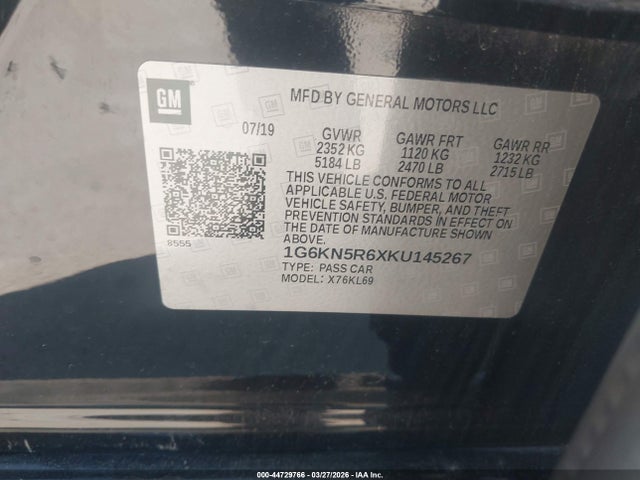 1G6KN5R6XKU145267 Cadillac Ct6 Sport